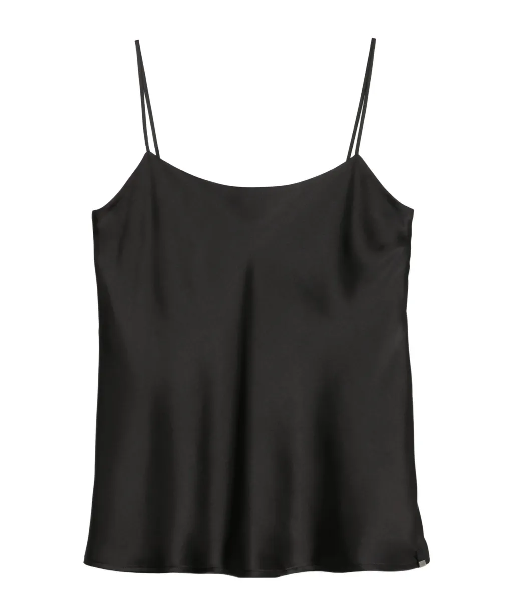 Spaghetti Straps Satin Tank Top