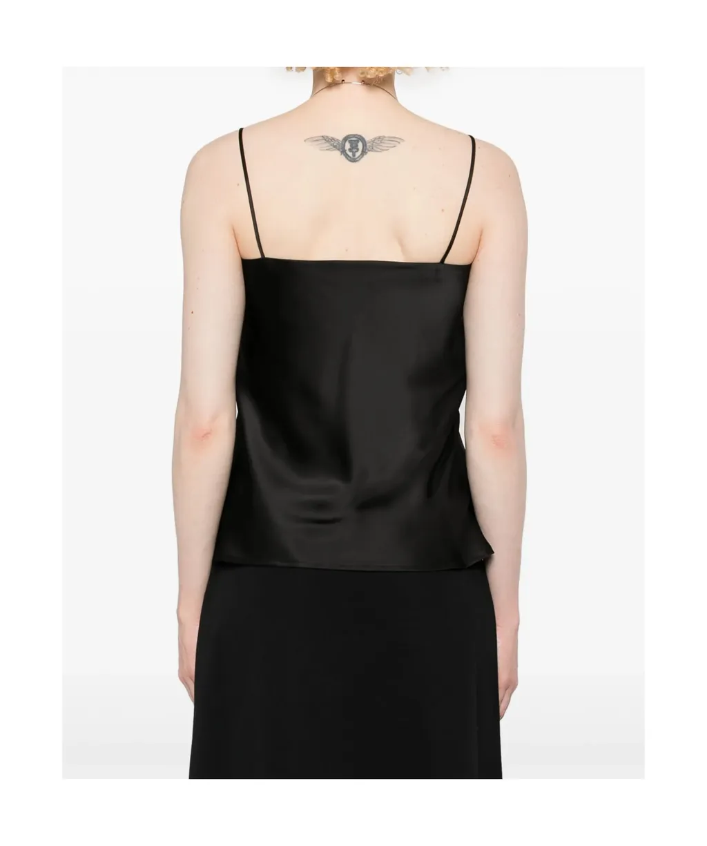 Spaghetti Straps Satin Tank Top