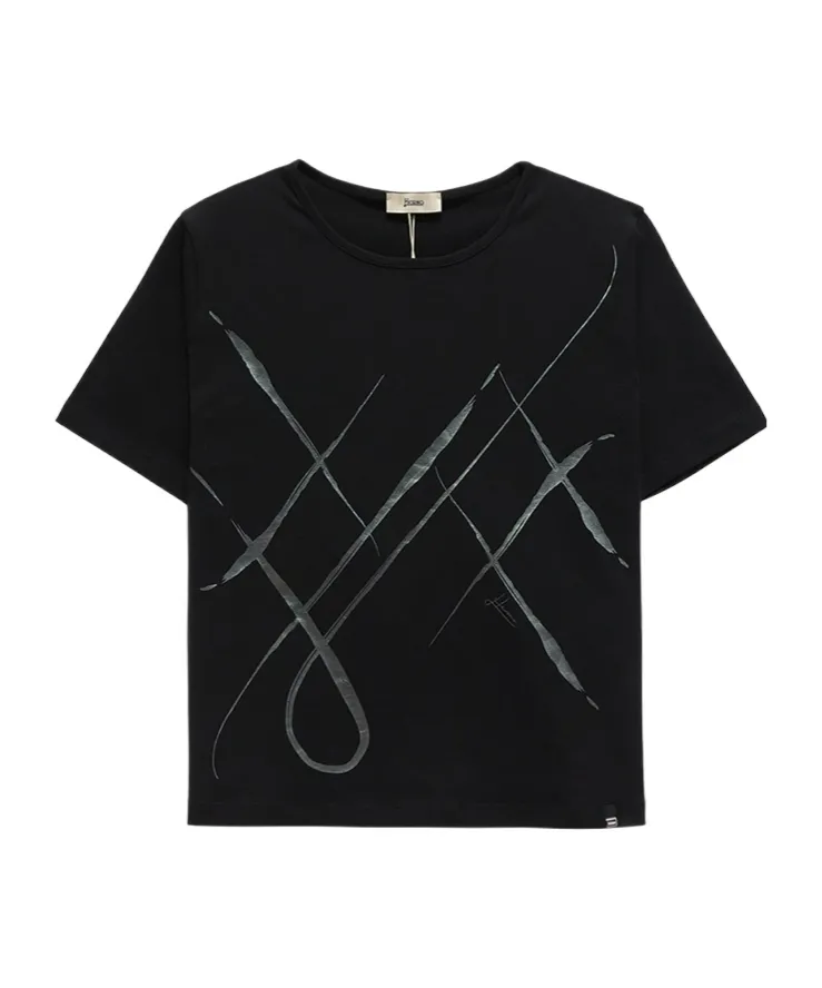 Abstract-Print T-Shirt