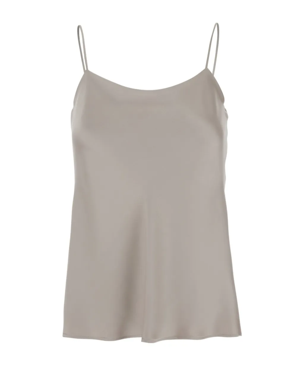 Spaghetti Straps Satin Tank Top