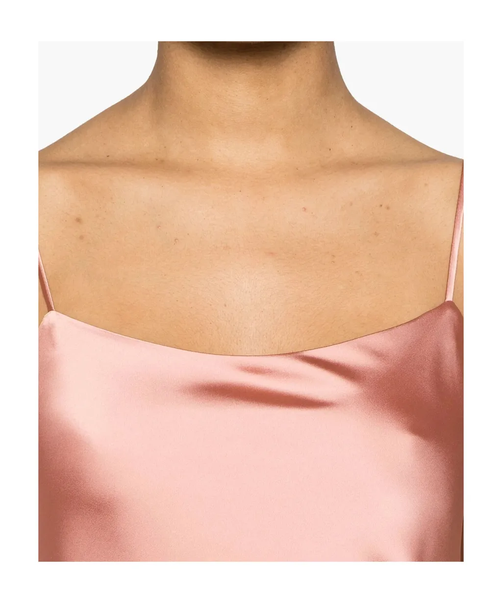 Spaghetti Straps Satin Tank Top