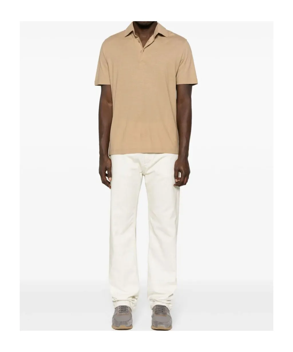 Short-Sleeve Cotton Polo Shirt