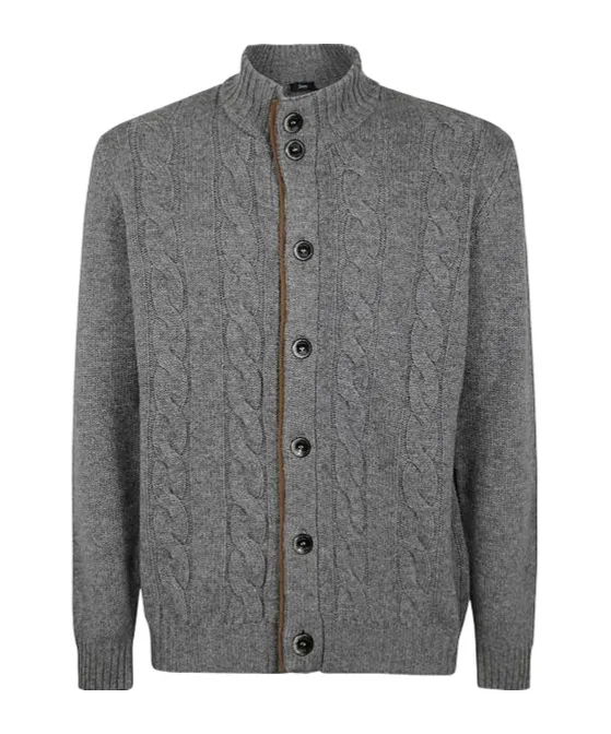 Button-Detailed Round Neck Sweater