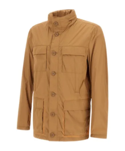 Crease-Effect Field Jacket