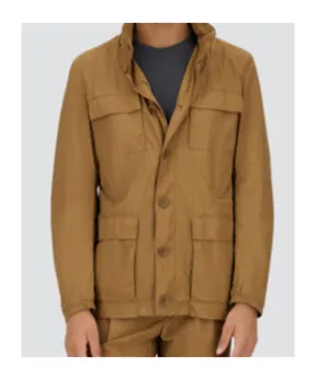 Crease-Effect Field Jacket