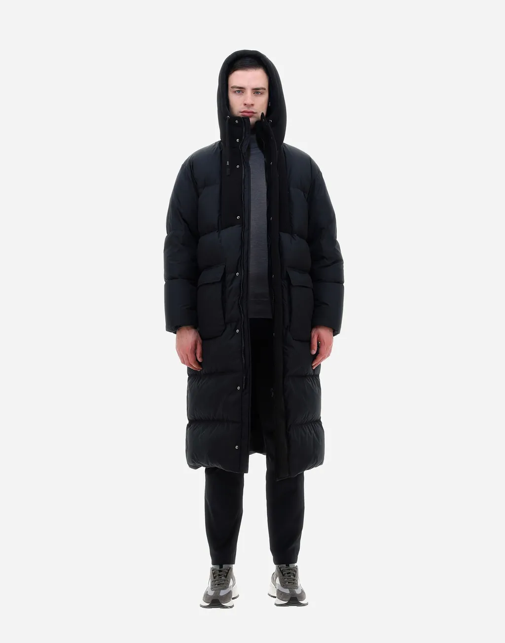 Drawstring Long-Sleeved Parka