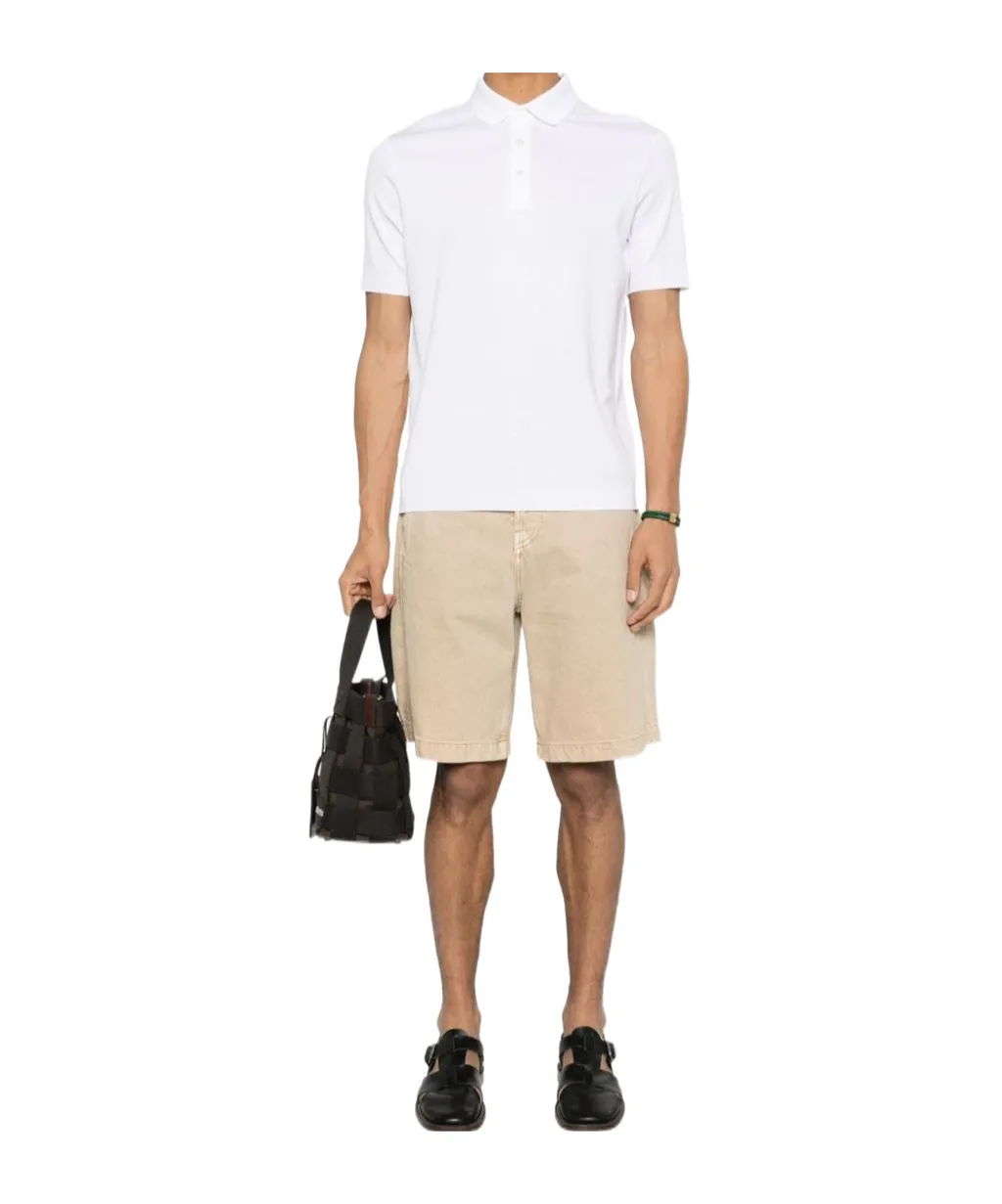 Short-Sleeved Knitted Polo Shirt