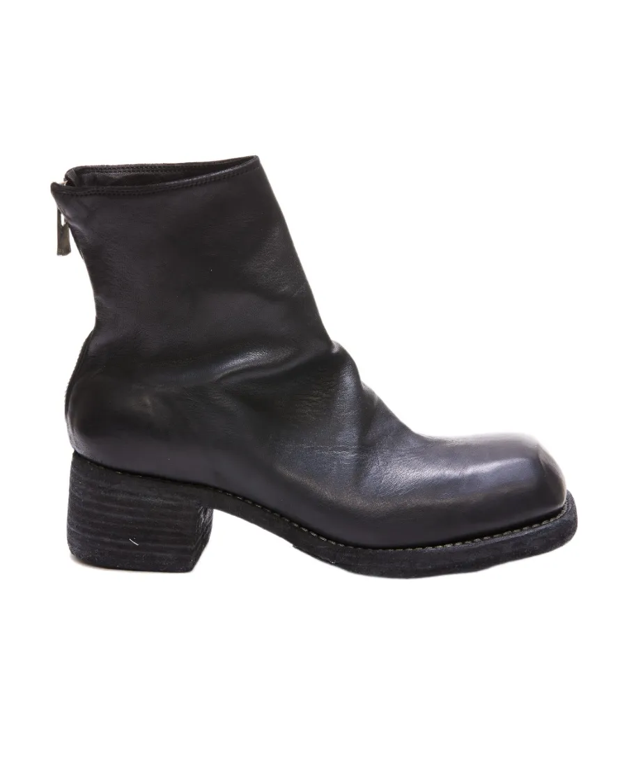 Zippered Short Boots