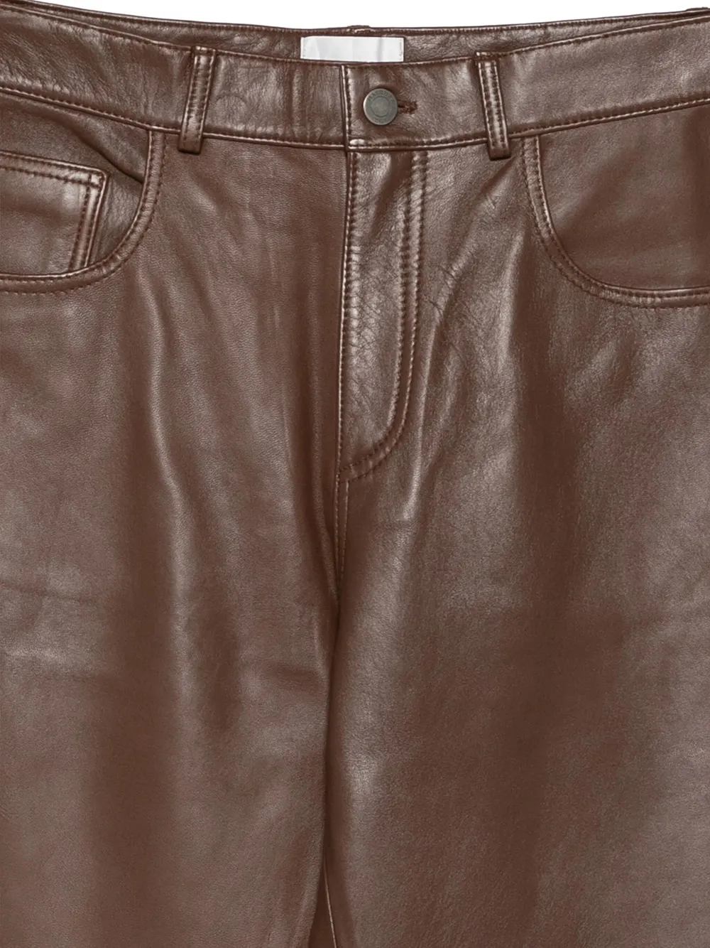 Leather Five-Pocket Trousers