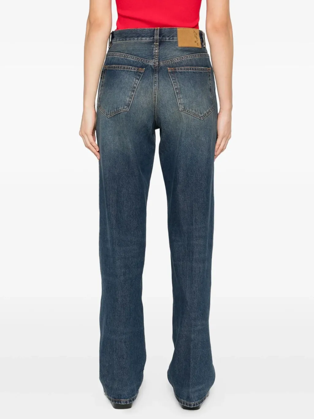 Denim Trousers With Belt Loops