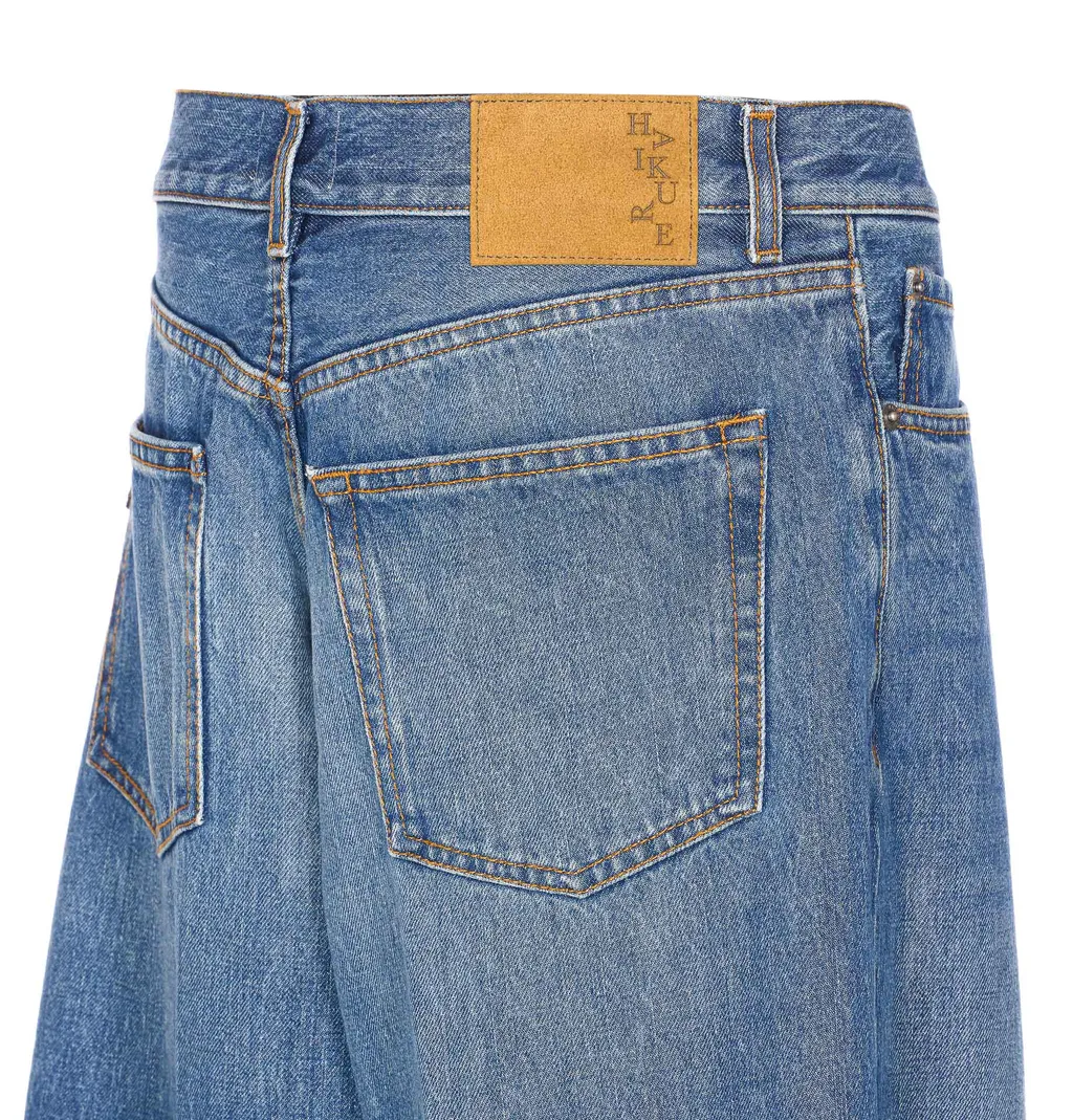 Denim Trousers With Belt Loops