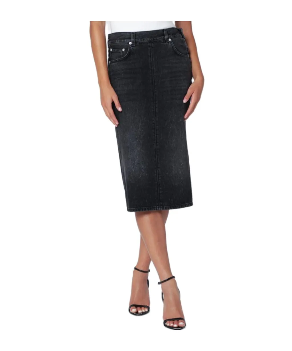 Denim Skirt With Belt Loops