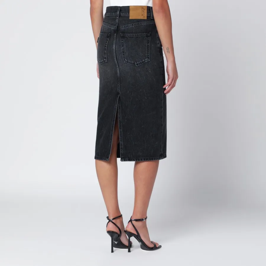 Denim Skirt With Belt Loops