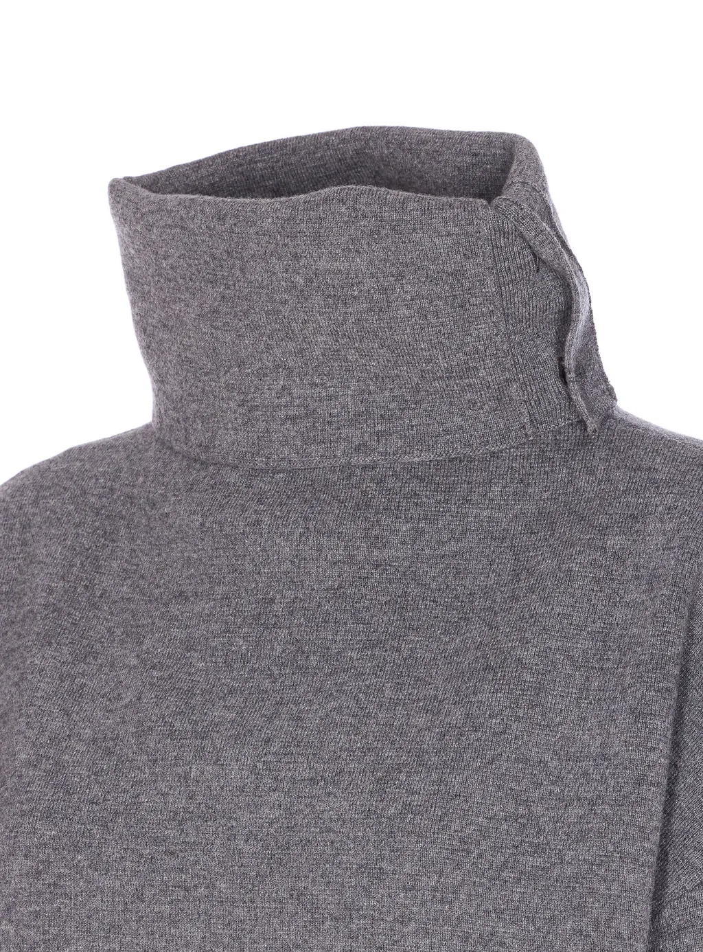 High Neck Button Sweater