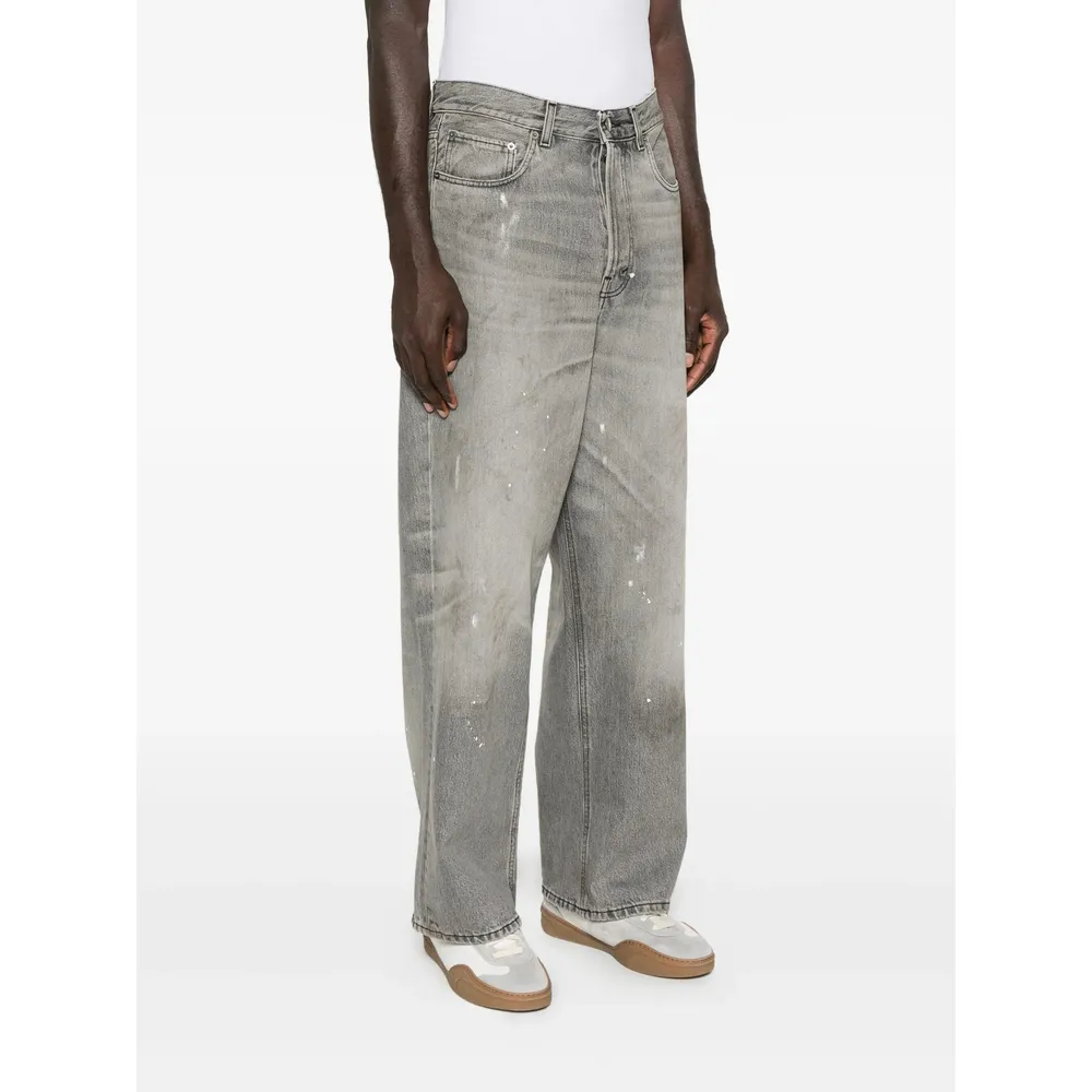 Denim Trousers With Belt Loops