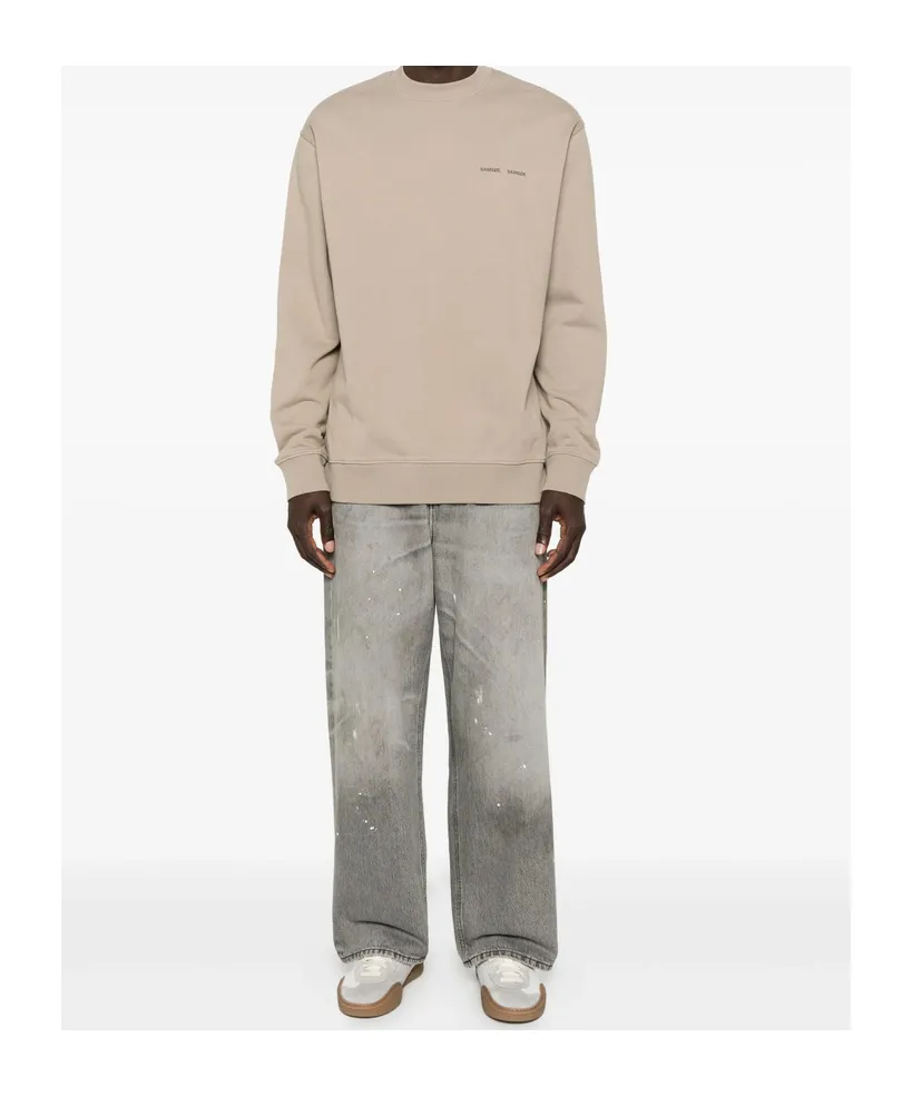Denim Trousers With Belt Loops