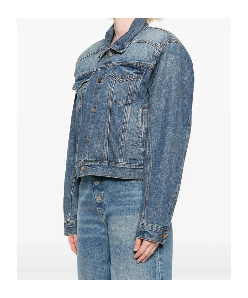 Button-Fastening Denim Jacket