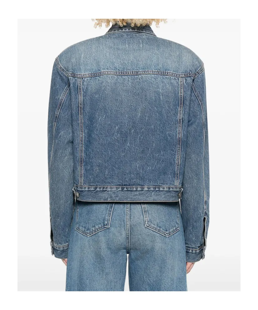 Button-Fastening Denim Jacket