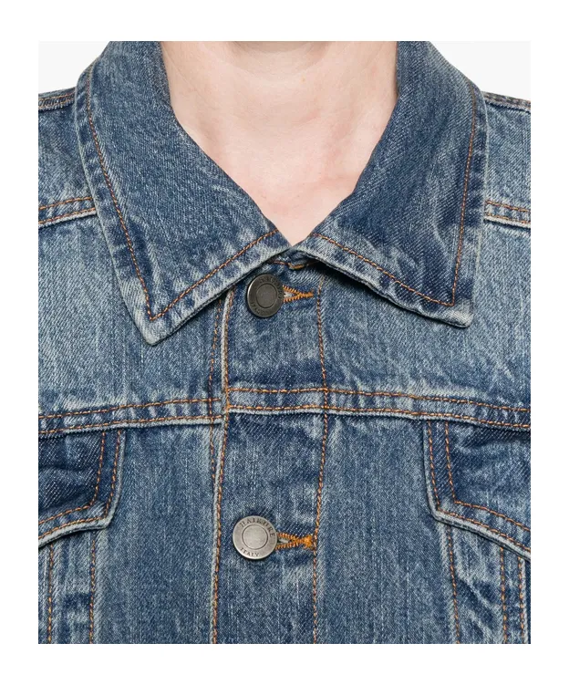 Button-Fastening Denim Jacket