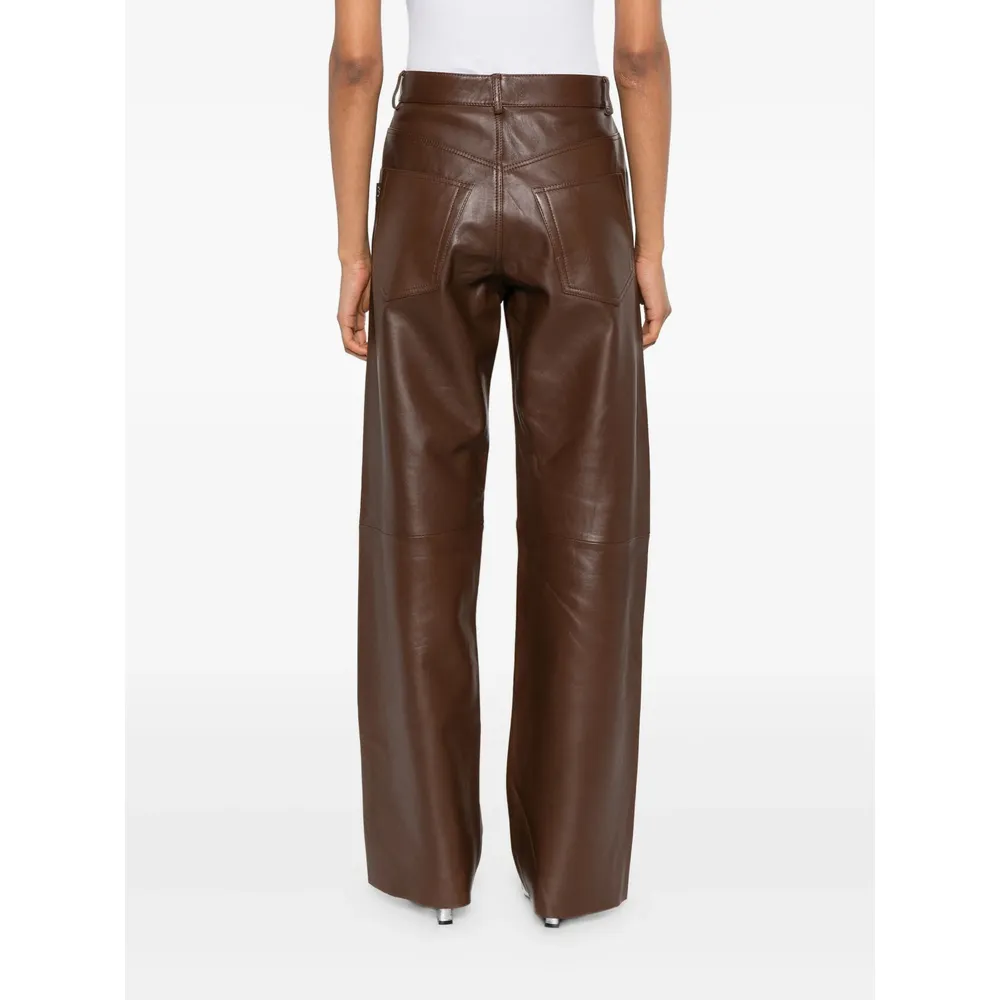 Leather Panelled Pants