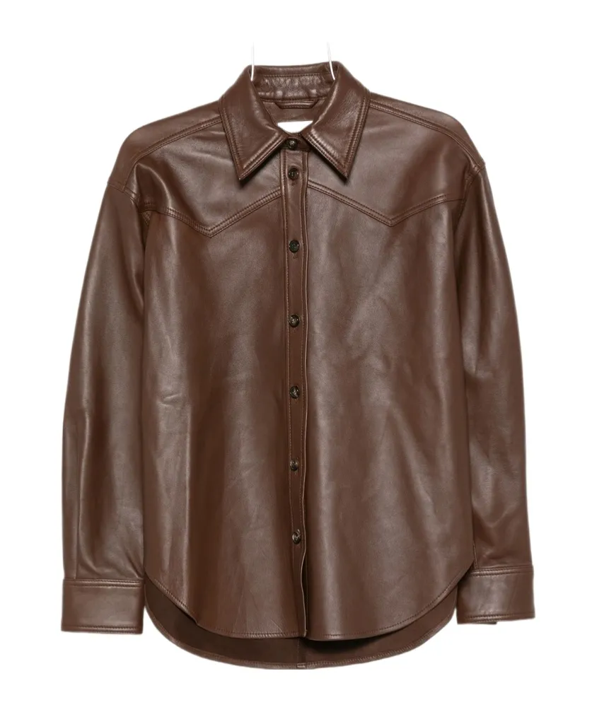 Leather Shirt Jacket