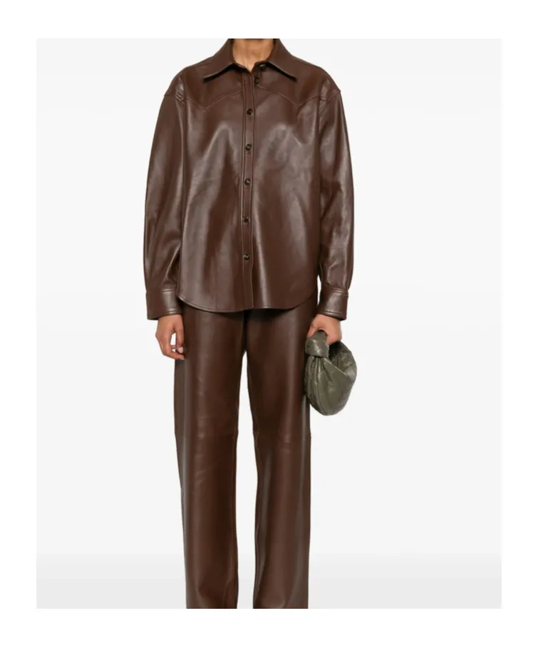 Leather Shirt Jacket