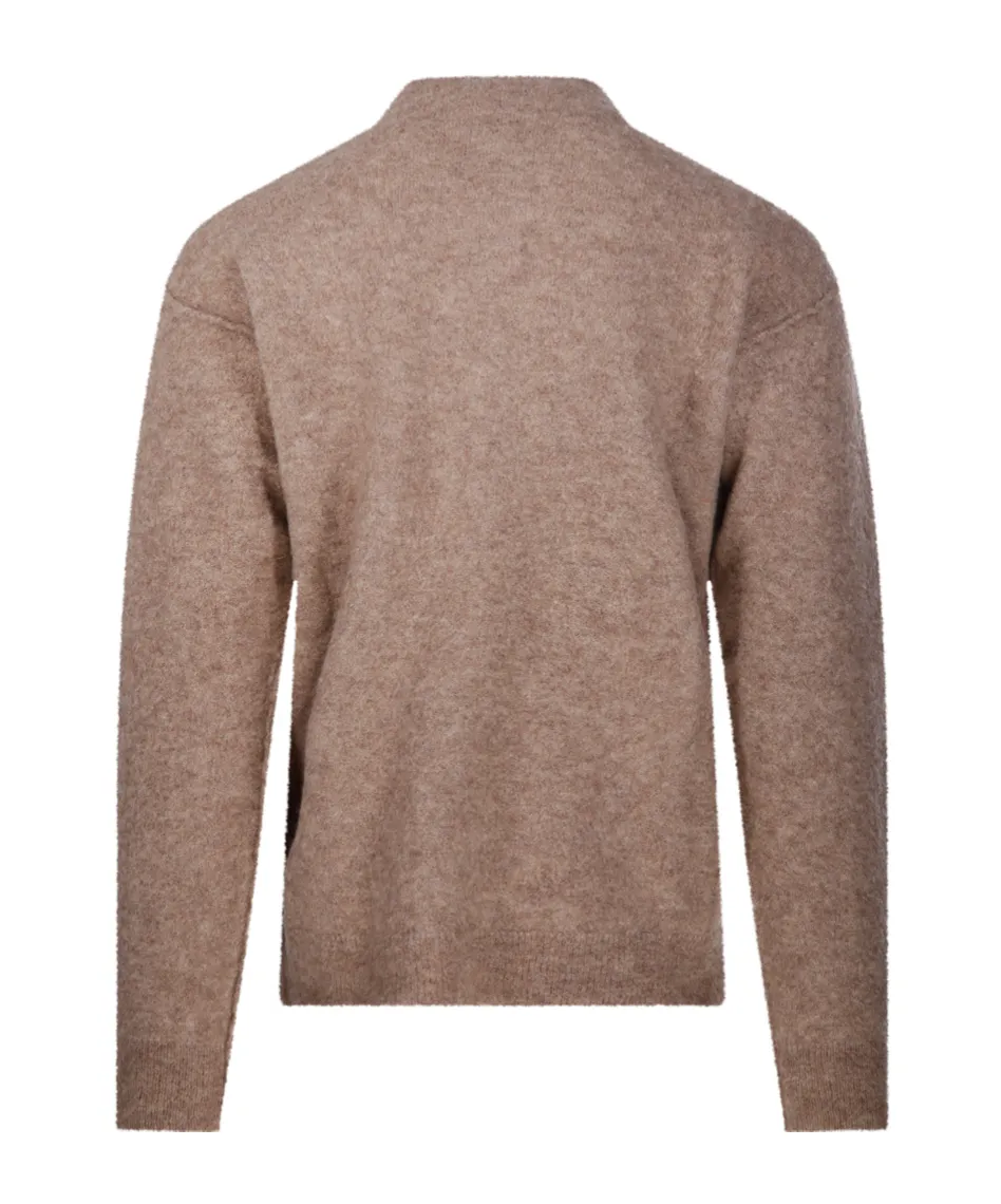 Button-Fastening Sweater