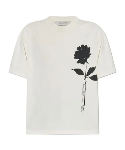 Rose Printed Crewneck T-Shirt