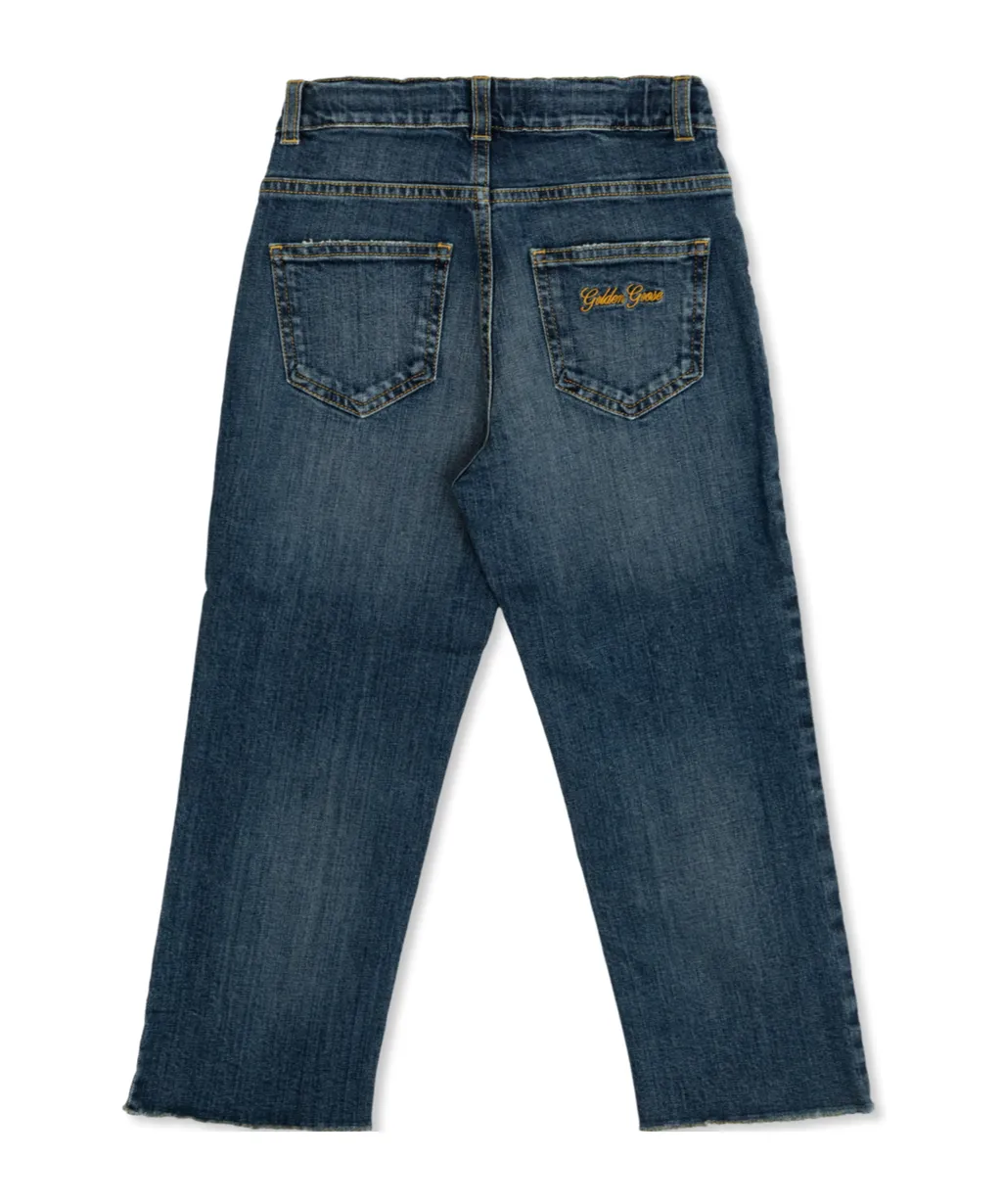 Logo Embroidered Jeans