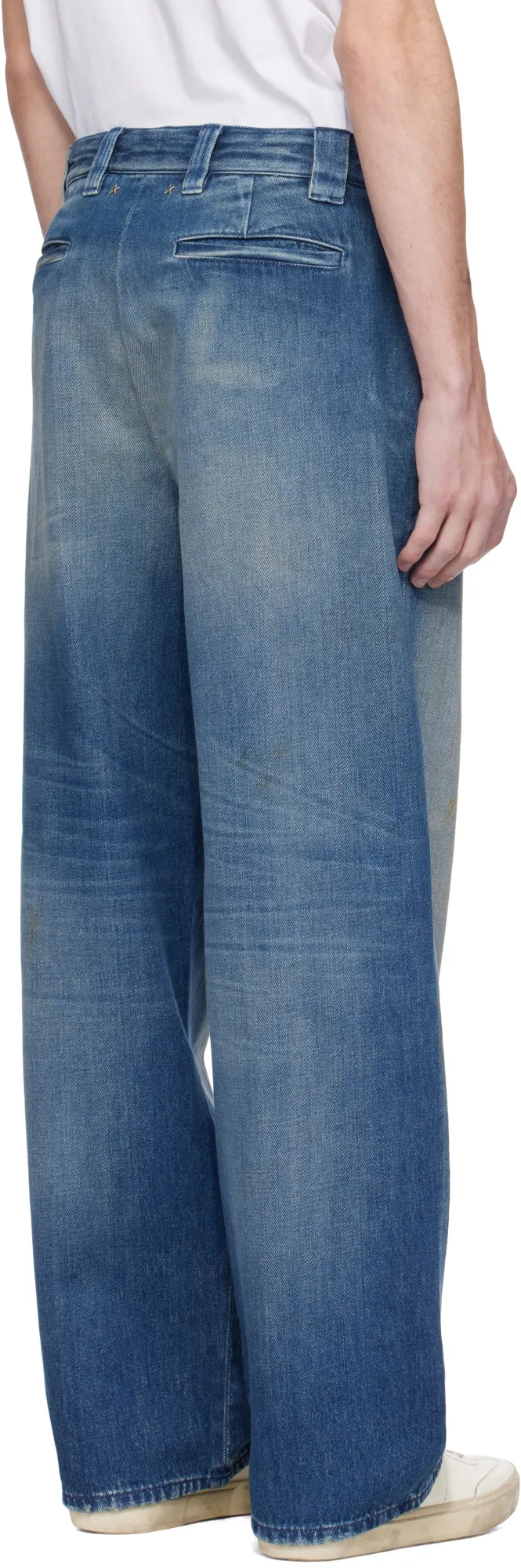 Straight-Leg Distressed Jeans
