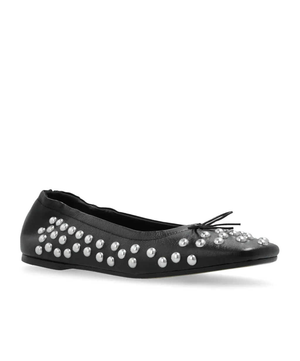 Stud Embellished Ballet Shoes