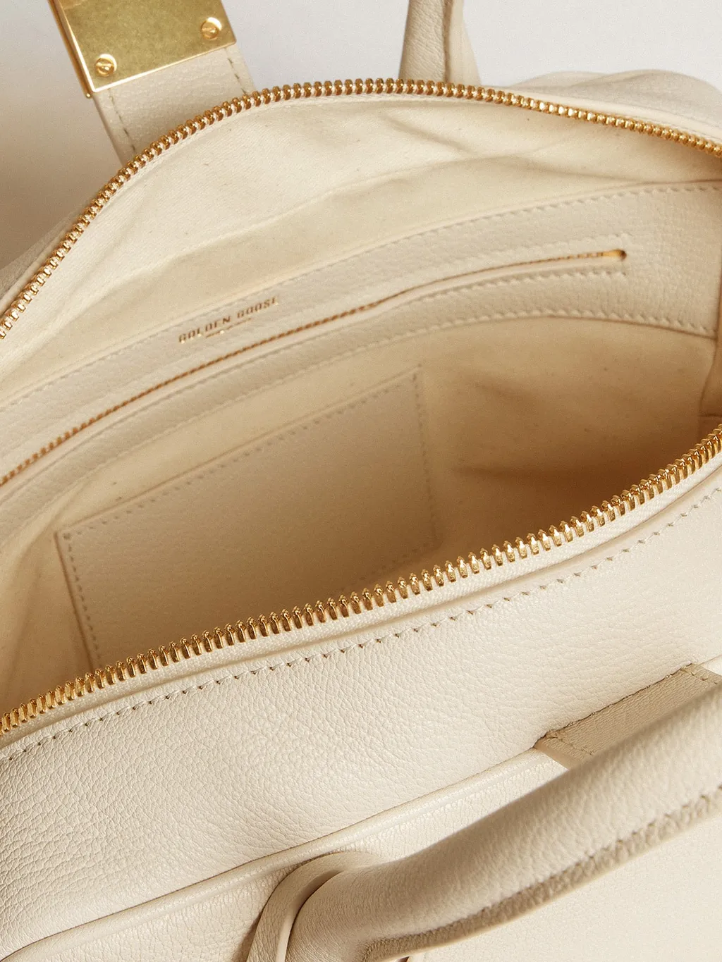 Logo Printed Zipped Tote Bag