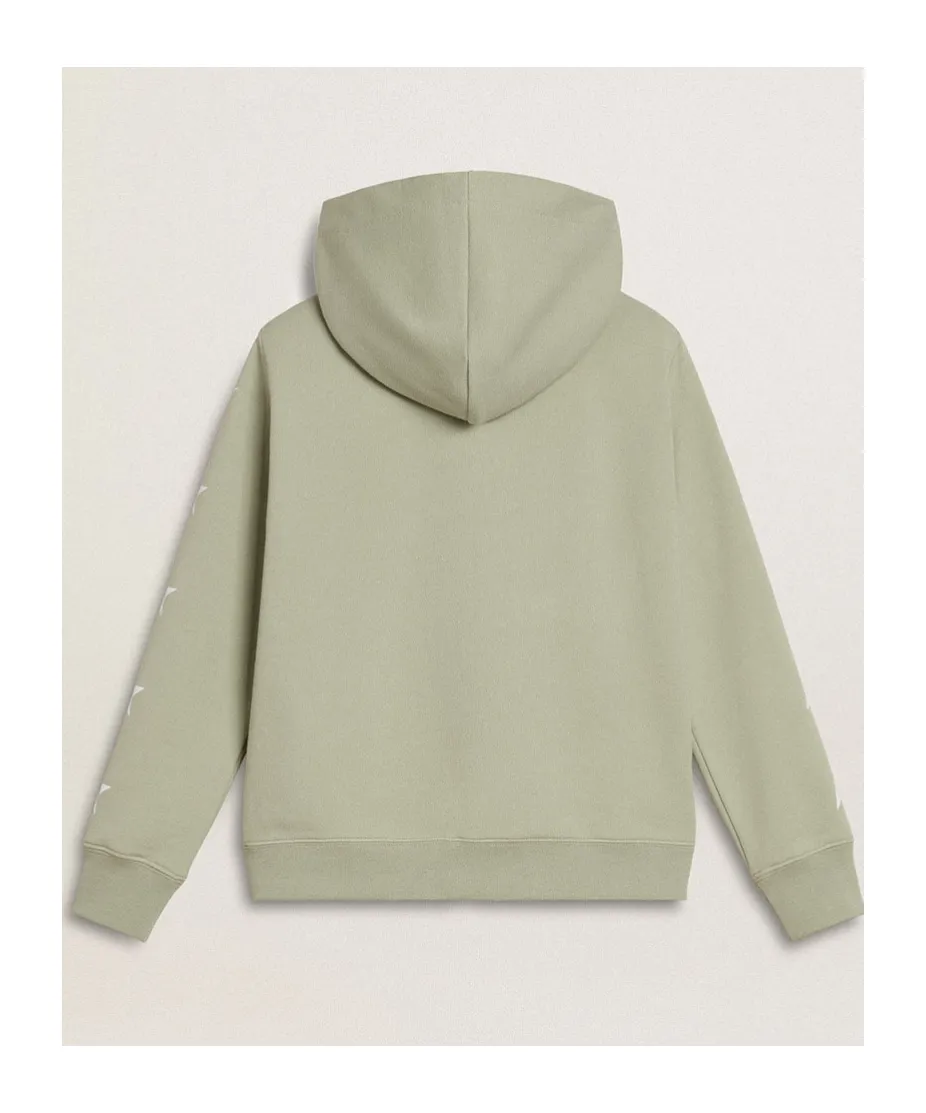 Star Printed Zipped Hoodie