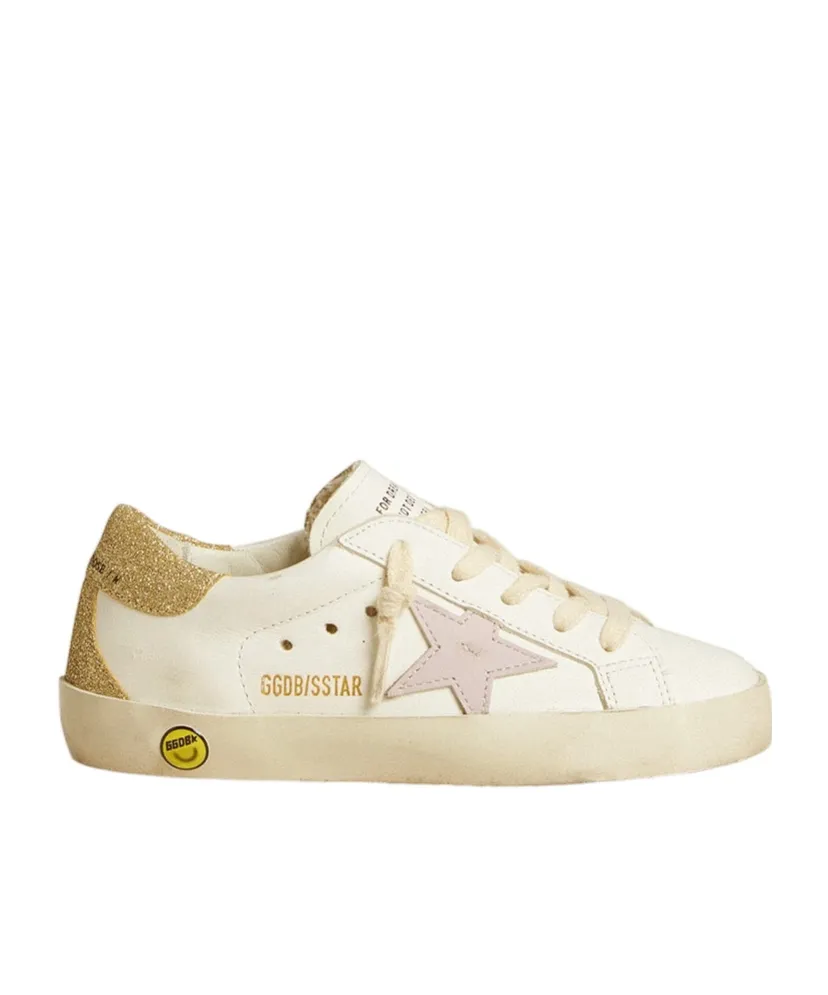 Kids Superstar Glittered Low-Top Sneakers