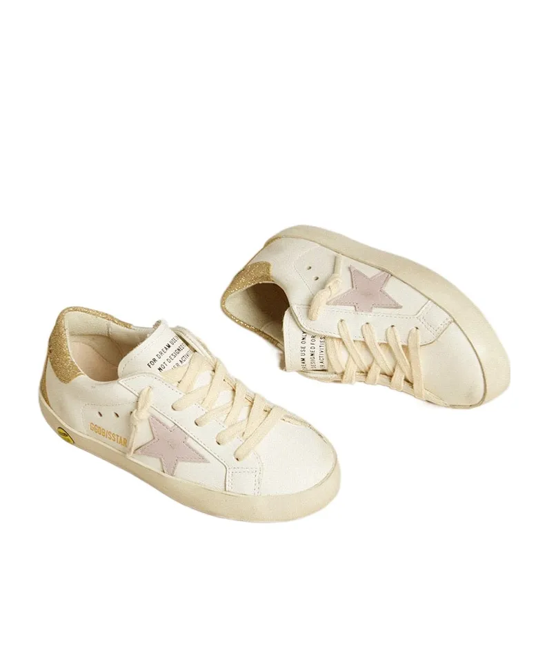 Kids Superstar Glittered Low-Top Sneakers