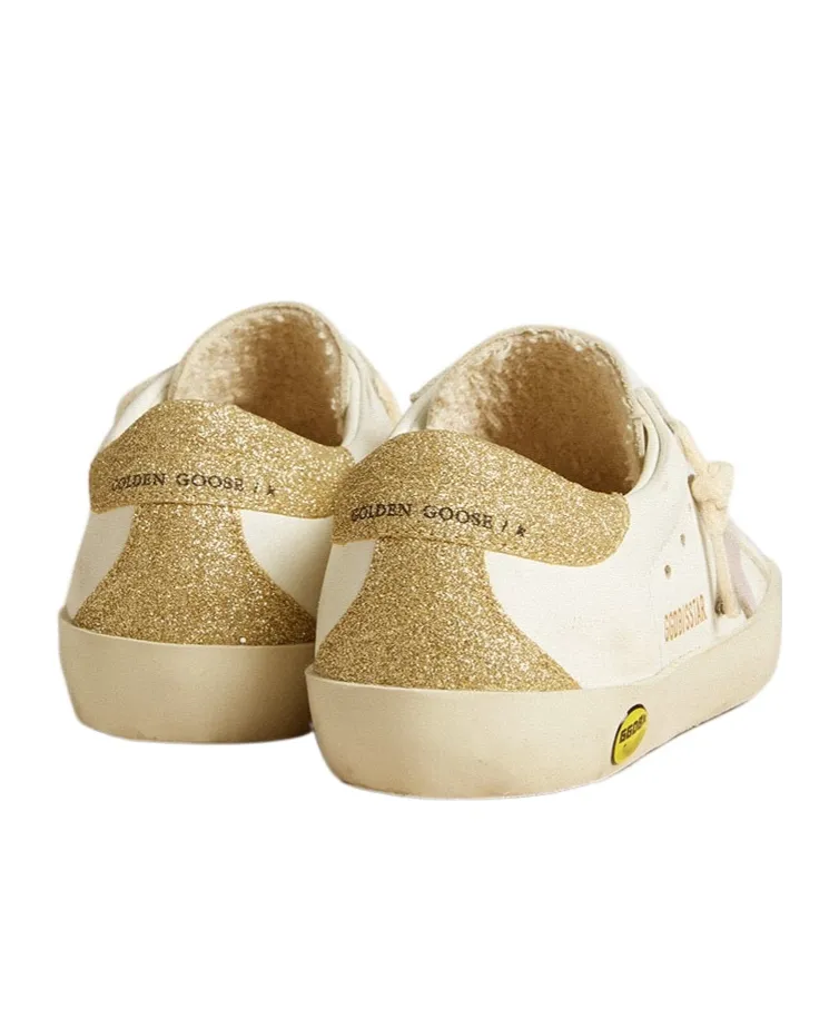 Kids Superstar Glittered Low-Top Sneakers
