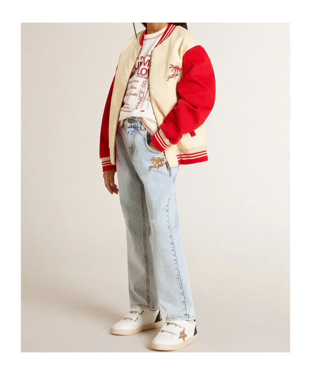 Chest Embroidery Bomber Jacket