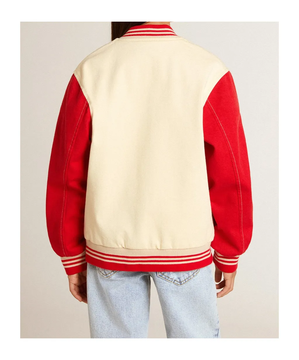 Chest Embroidery Bomber Jacket