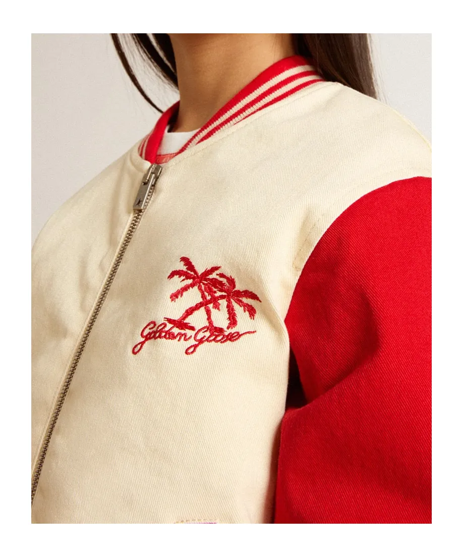 Chest Embroidery Bomber Jacket