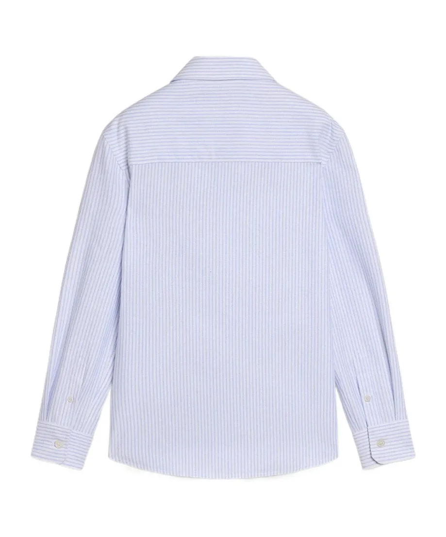 Striped Shirt With Embroidered Lettering On Pocket