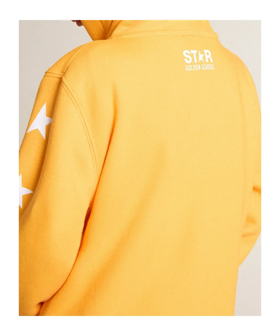 Star Printed Zipped Hoodie