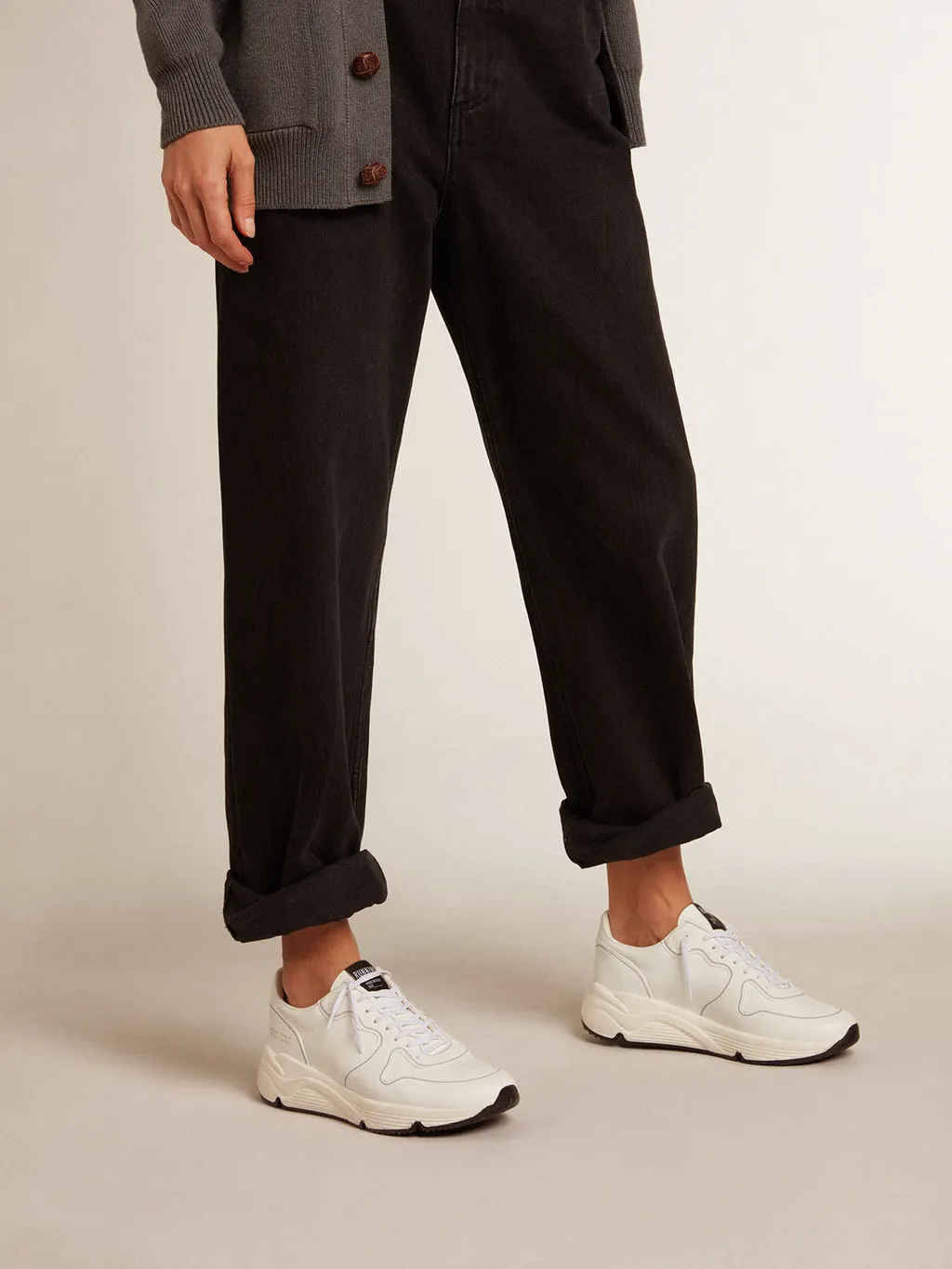 Running Sole Lace-Up Sneakers