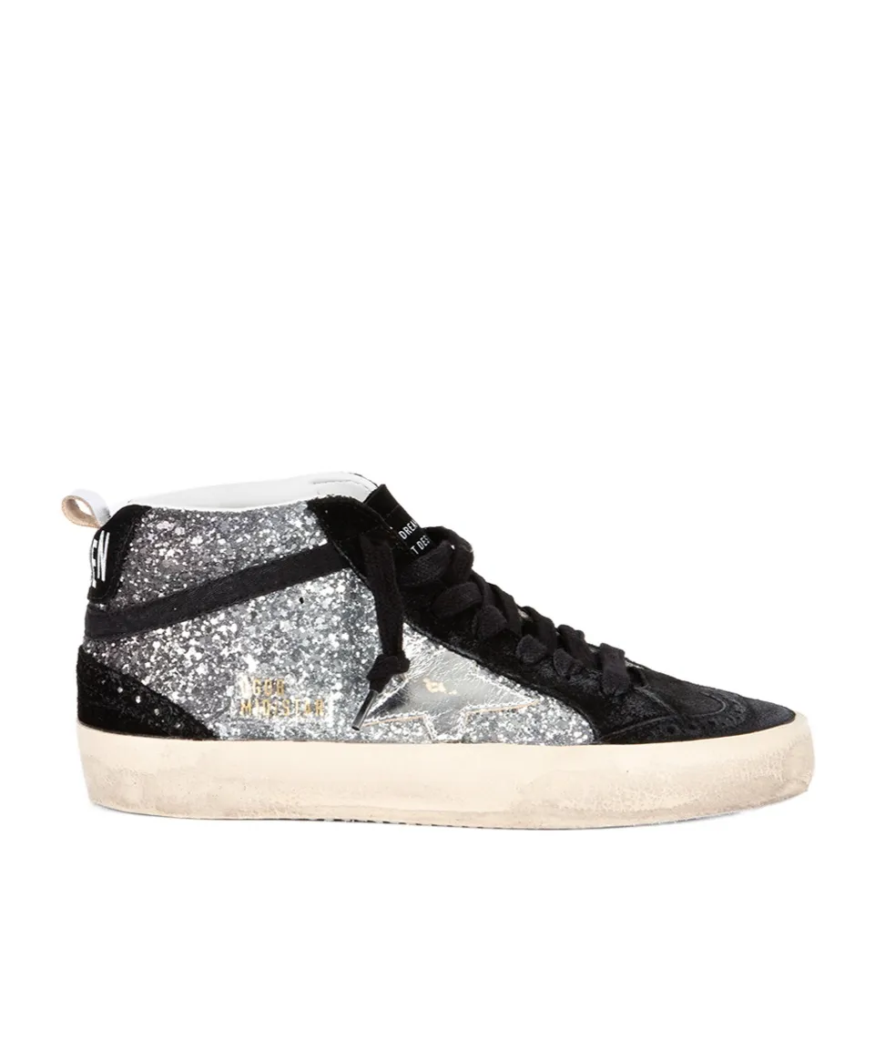 Glitter Mid-Top Sneakers