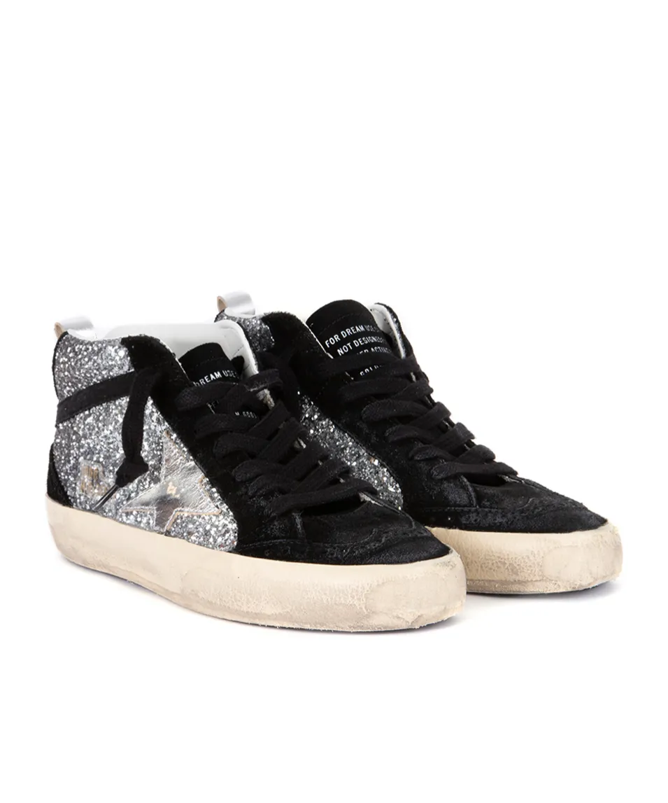 Glitter Mid-Top Sneakers