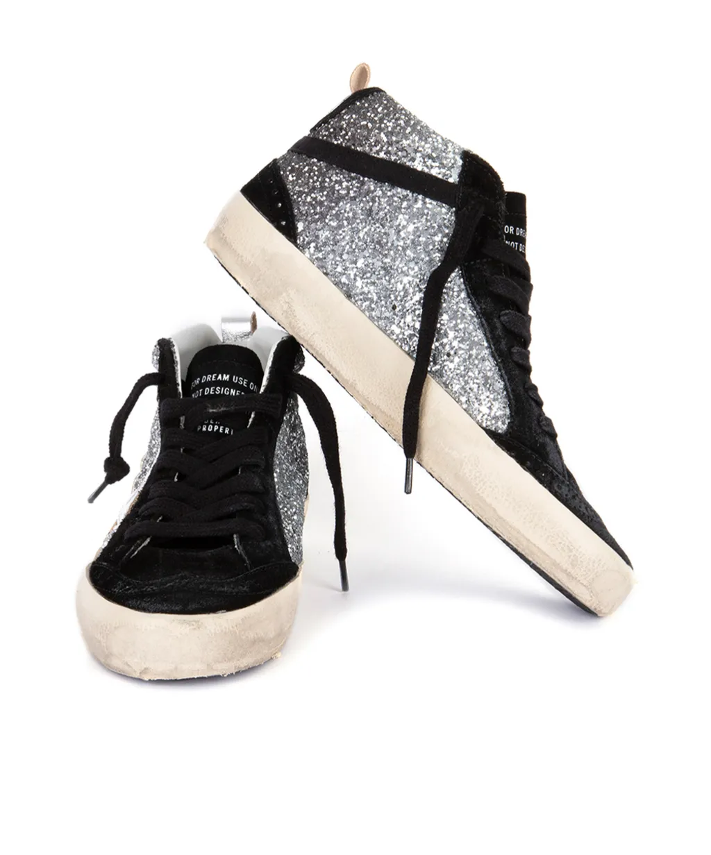 Glitter Mid-Top Sneakers