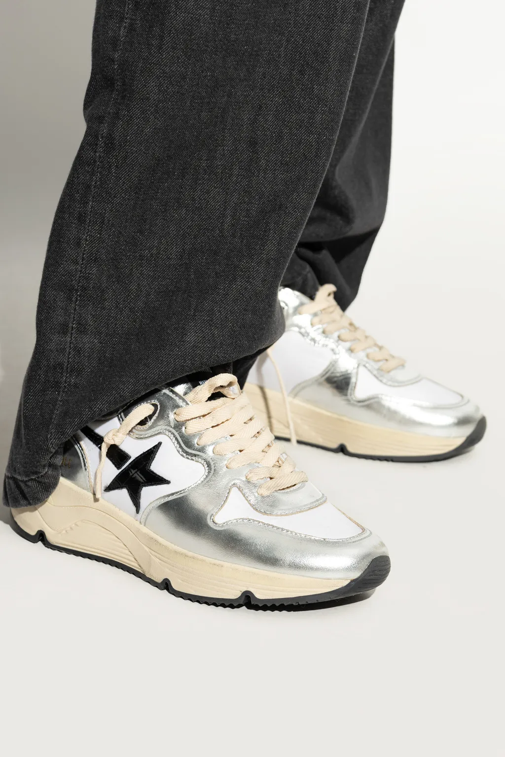 Running Sole Lace-Up Sneakers