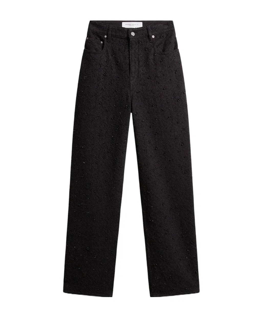 Embellished Tweed Trousers