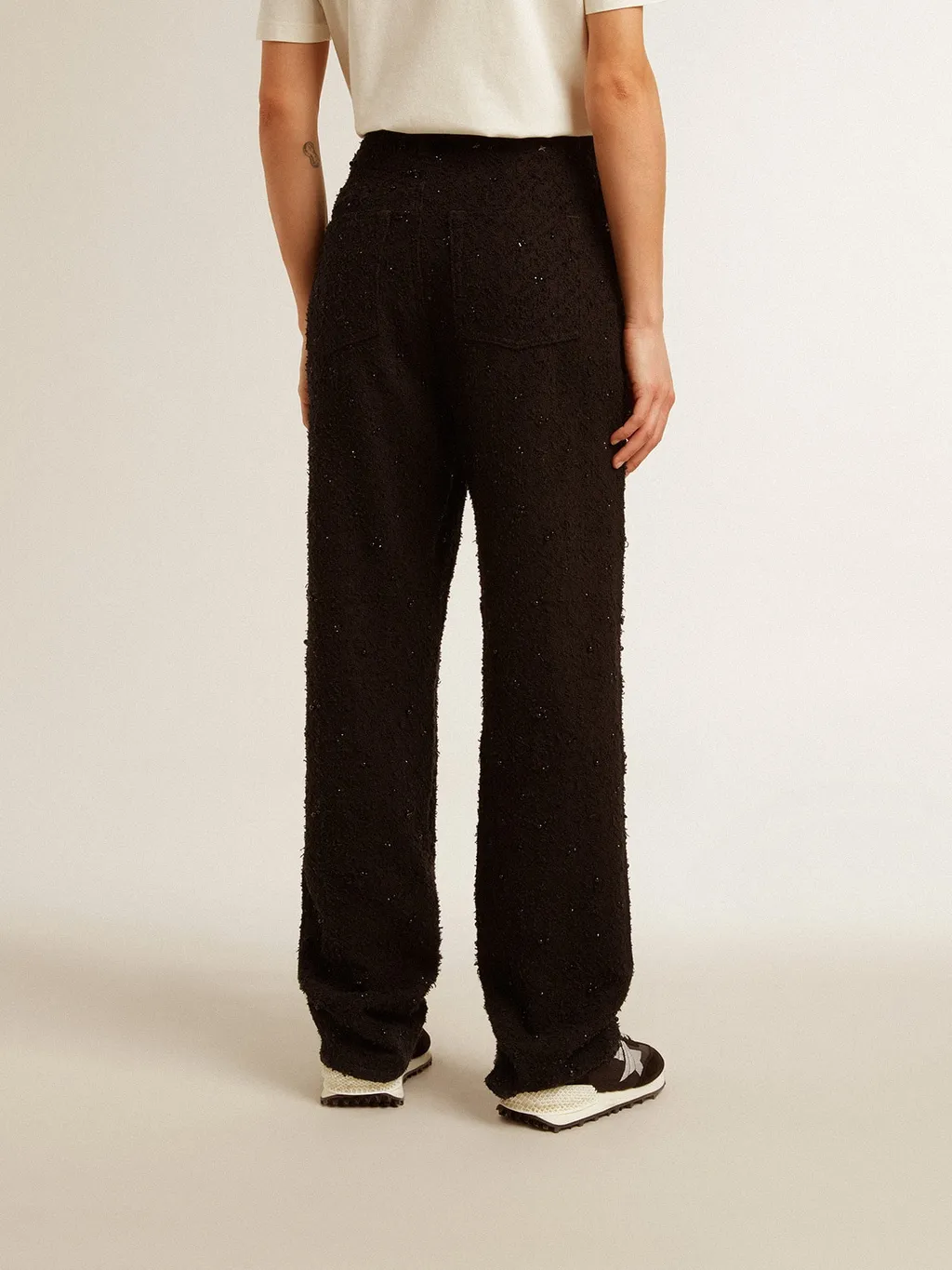 Embellished Tweed Trousers