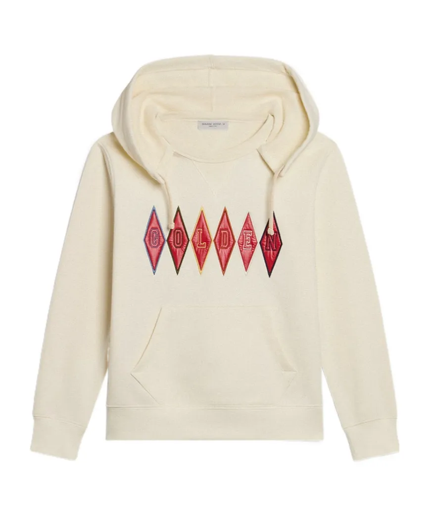 Hooded Sweatshirt With Golden Embroidery
