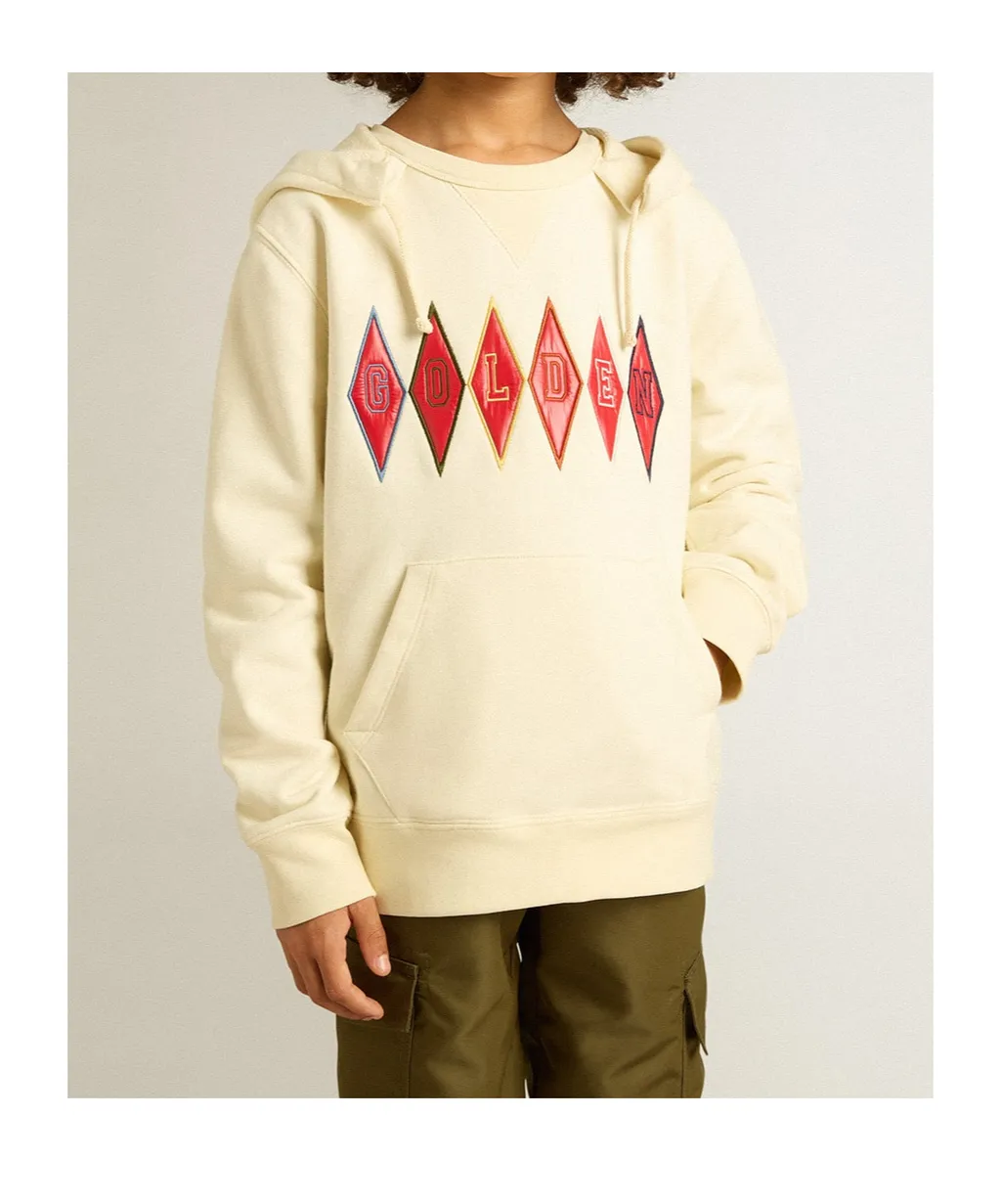 Hooded Sweatshirt With Golden Embroidery